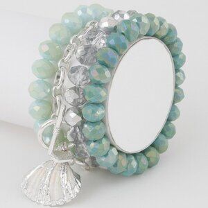 Multi Seashell Crystal Bracelet